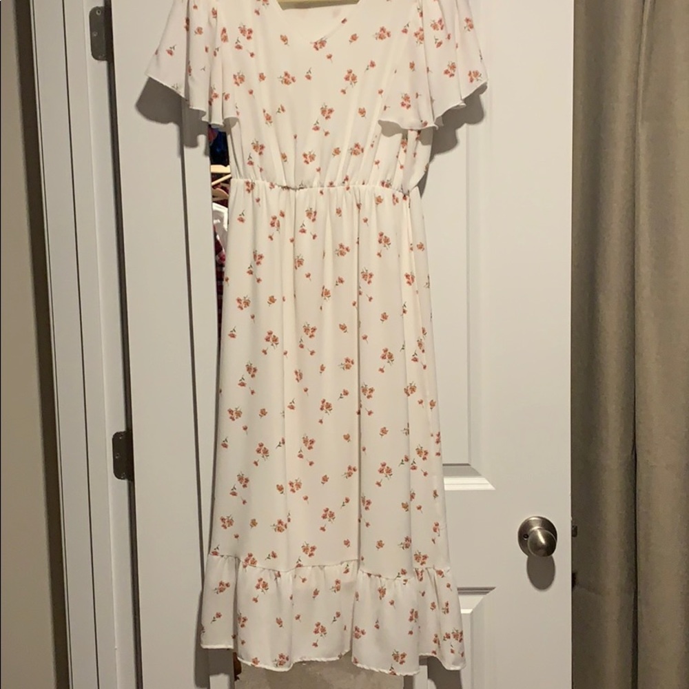 Orange creek floral midi